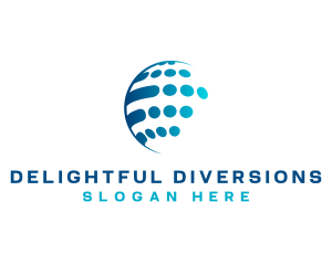 World Global Communication Logistics logo design