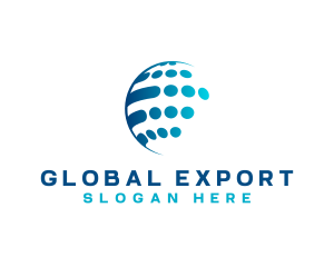 World Global Communication Logistics logo design