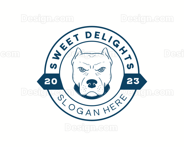 Pitbull Dog Animal Logo