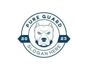 Pitbull Dog Animal logo design