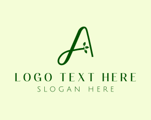 Natural Herb Letter A logo