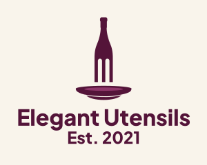 Wine Restaurant Fork  logo design