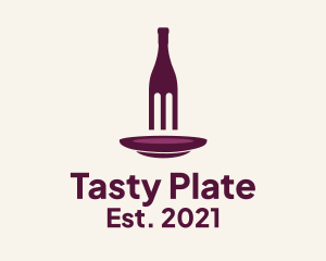 Wine Restaurant Fork  logo design