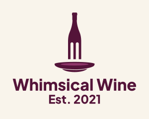 Wine Restaurant Fork  logo design