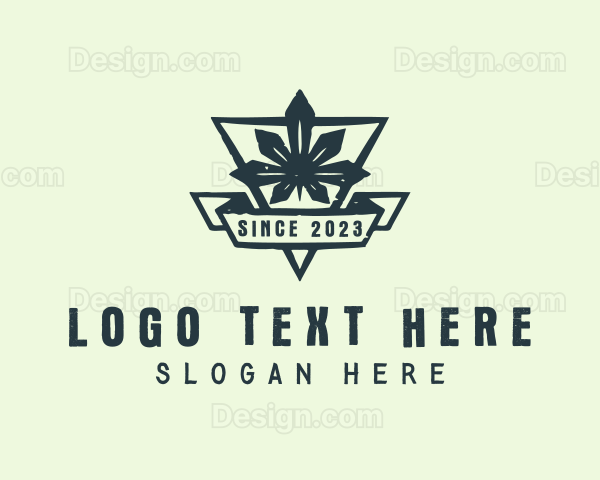 Cannabis Leaf Plant Logo