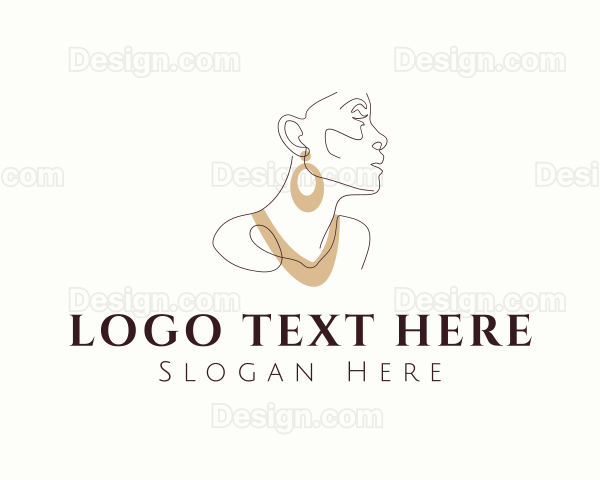 Gold Jewelry Woman Logo