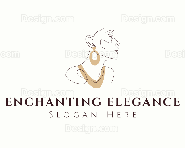 Gold Jewelry Woman Logo