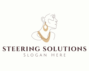 Gold Jewelry Woman Logo