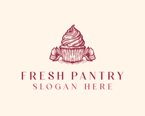 Flower Cupcake Bakery logo design