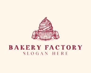 Flower Cupcake Bakery logo design