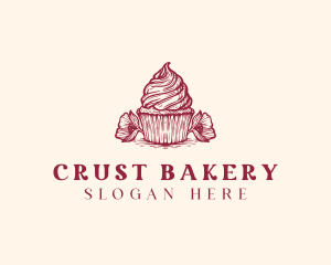 Flower Cupcake Bakery logo design