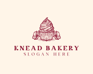 Flower Cupcake Bakery logo design