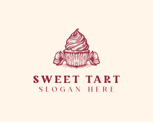 Flower Cupcake Bakery logo design