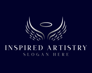 Angel Wings Religion logo design