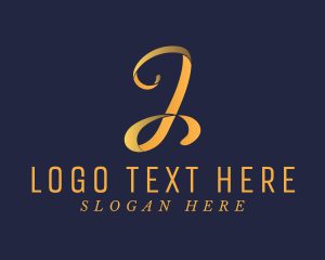 Elegant Gold Letter J logo