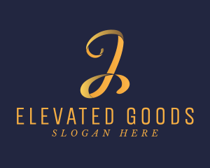 Elegant Gold Letter J logo design