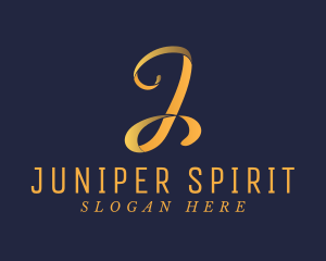 Elegant Gold Letter J logo design