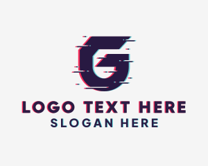 Tech Glitch Letter G logo