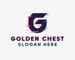 Tech Glitch Letter G logo design