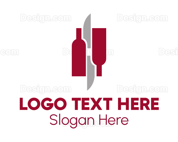 Fine Dining Wine Restaurant Logo