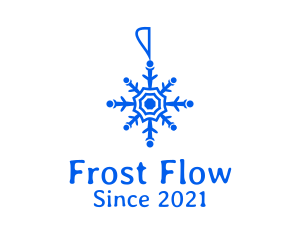 Blue Snowflake Decoration  logo design