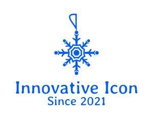 Blue Snowflake Decoration  logo design