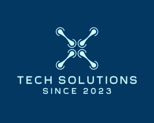 Drone Propeller Quadcopter logo design