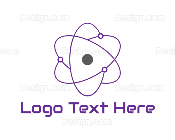 Purple Science Atom Logo
