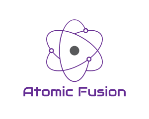 Purple Science Atom logo design