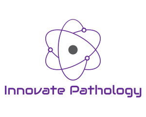 Purple Science Atom logo design