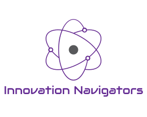 Purple Science Atom logo design