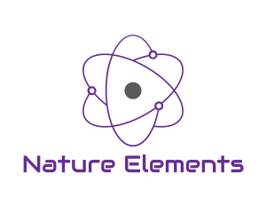 Purple Science Atom logo design