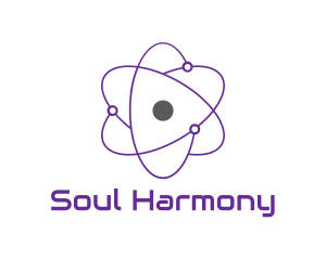 Purple Science Atom logo