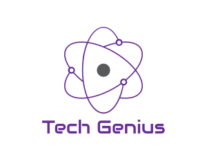 Purple Science Atom logo