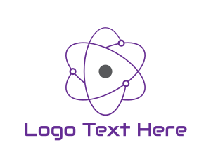 Innovative - Purple Science Atom logo design