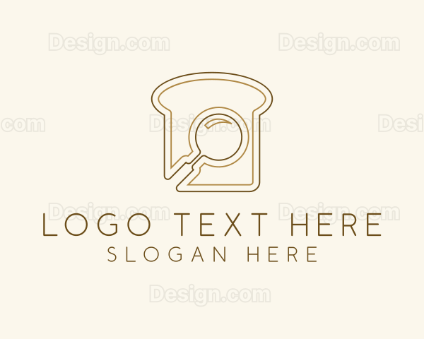 Magnifying Glass Bread Logo