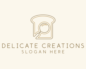 Magnifying Glass Bread  logo design