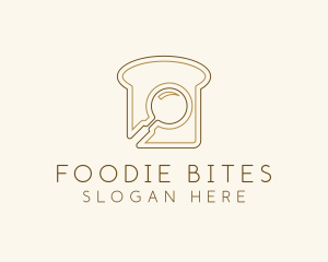 Magnifying Glass Bread  logo design