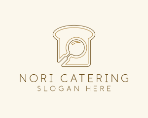 Magnifying Glass Bread  logo design