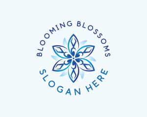 Flower Wellness Bloom logo design