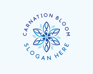 Flower Wellness Bloom logo design