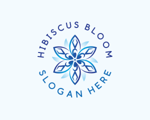 Flower Wellness Bloom logo design