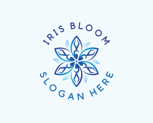 Flower Wellness Bloom logo design