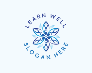 Flower Wellness Bloom logo design