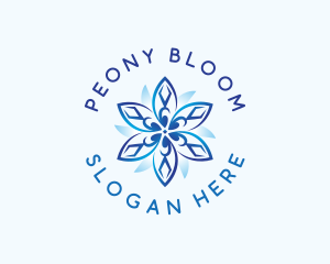 Flower Wellness Bloom logo design