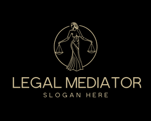 Legal Justice Goddess logo design