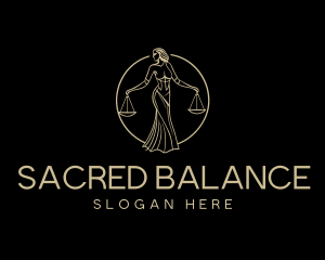 Legal Justice Goddess logo design