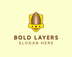 American Football Team Shield logo design