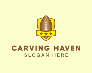 American Football Team Shield logo design