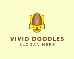 American Football Team Shield logo design